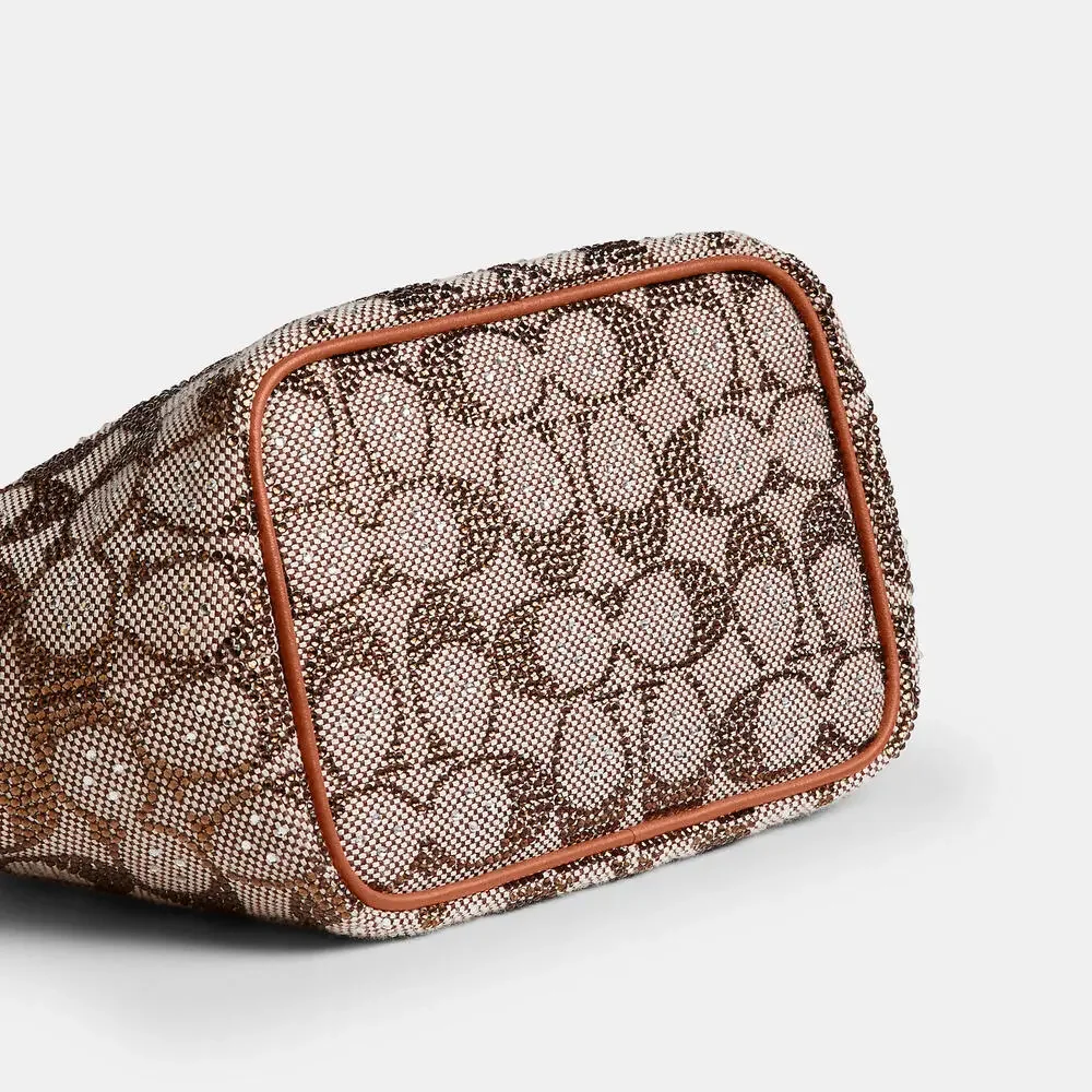 Coach Kisslock Frame Bag 16 In Crystal Signature Jacquard-NWOT - Picture 10 of 14